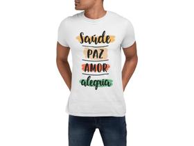 Camiseta Adulto Feliz Ano Novo Réveillon Frases Branca