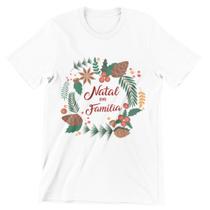 Camiseta Adulto Feliz Natal Boas Festas Branca