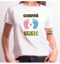 Camiseta Adulto Guardiã do Segredo Est. Pézinhos - Chá de Bebê Zlprint