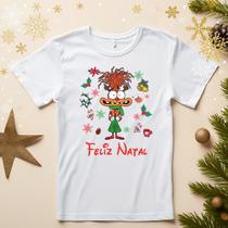 Camiseta Adulto Infantil Divertidamente tema de natalino