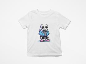 Camiseta Adulto Infantil Undertale Sans malha poliéster