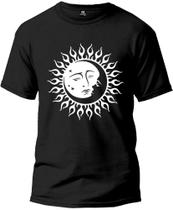 Camiseta Adulto Lua e Sol Masculina Tecido Premium 100% Algodão Manga Curta Fresquinha