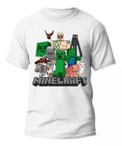 Camiseta Adulto Minecraft - 100% Algodão, Camisa do Jogo Camiseta Adulto Minecraft - 100% Algodão, Camisa do Jogo