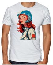 Camiseta Adulto Ou Infantil Astronauta Nasa Mulher Space X