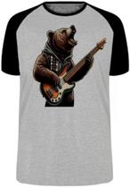 Camiseta Adulto Ou Infantil Contra Baixo Urso Rock Bear Camiseta Adulto Ou Infantil Contra Baixo Urso Rock Bear