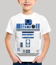 Camiseta Adulto ou Infantil Star Wars R2d2 e Bb-8 Droides