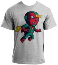 Camiseta Adulto Ou Infantil Visao Vingadores Heroi Cartoon