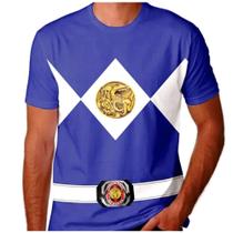 Camiseta Adulto Power Rangers Azul