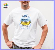 Camiseta Adulto Promovido a Vovô do ano - Chá de bebê ZLprint