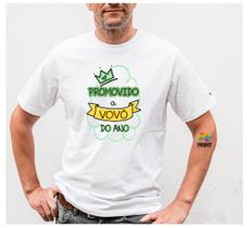 Camiseta Adulto Promovido a VOVÔ do Ano Est. Verde - Chá de Bebê Revelação Zlprint