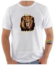 Camiseta Adulto Rei dos Reis Est. Leão de Judá Adam 11 - Religioso Zlprint