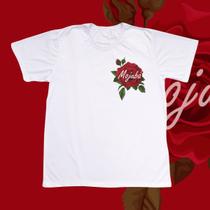 Camiseta Adulto - Rosa pequena e Mojubá