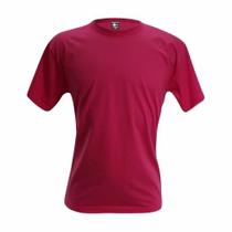 Camiseta Adulto Rosa Pink em Algodão Penteado Fio 30.1 Premium de Alta Qualidade