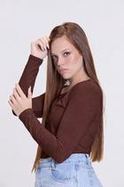 Camiseta Adulto Térmico Feminino UV50+ Marrom Camiseta Adulto Térmico Feminino UV50+ Marrom