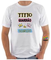 Camiseta Adulto TITIO Guardião do Segredo Est. Rosa Azul - Chá de Bebê Revelação Zlprint Camiseta Adulto TITIO Guardião do Segredo Est. Rosa Azul - Chá de Bebê Revelação Zlprint