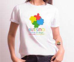 Camiseta Adulto Unissex Autismo Cada dia um desafio - Autista Est. 5.11 Zlprint