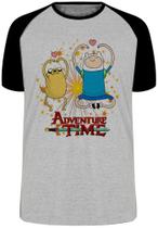 Camiseta Adventure Time Jake Finn corações Blusa Plus Size extra grande adulto ou infantil