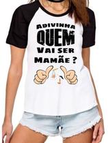 Camiseta advinha quem vai ser mamãe camisa gestante mãe