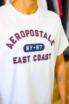Camiseta Aeropostale Masculina Bordada NY Branca