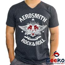 Camiseta Aerosmith 100% Algodão Rock & Roll Geeko Camiseta Aerosmith 100% Algodão Rock & Roll Geeko