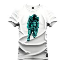 Camiseta Agodão T-Shirt Unissex Premium Macia Estampada Astronauta