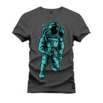 Camiseta Agodão T-Shirt Unissex Premium Macia Estampada Astronauta