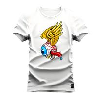 Camiseta Agodão T-Shirt Unissex Premium Macia Estampada Olho Anjun