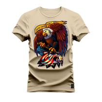 Camiseta Aguia American Algodão Estampada Unissex Nexstar Varias Cores