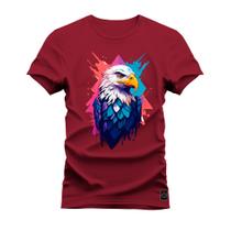 Camiseta Aguia Aquarela Varias Cores Estampada Confortável