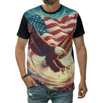 Camiseta Águia Bandeira Estados Unidos América Eua Nação