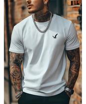 Camiseta Águia Masculina Camisa Algodão Casual Oversized