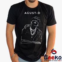 Camiseta Agust D 100% Algodão BTS Suga K-pop Geeko