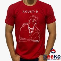 Camiseta Agust D 100% Algodão BTS Suga K-pop Geeko