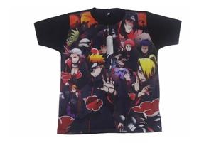 Camiseta Akatsuki Clã Nuvens Personagens Blusa Adulto Unissex Anime Naruto A203 BM