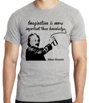 Camiseta Albert Einstein imagination Blusa criança infantil juvenil adulto camisa tamanhos