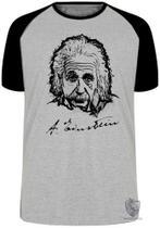Camiseta Albert Einstein rosto Blusa Plus Size extra grande adulto ou infantil