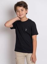Camiseta Aleatory Infantil Básica New Preta
