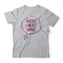Camiseta Alexa I Need Wine Studio Geek Camiseta Alexa I Need Wine Studio Geek