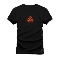 Camiseta Algodão 30.1 Estampa Dtf Triangle