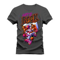 Camiseta Algodão 30.1 Premium Estampada Lets Rock