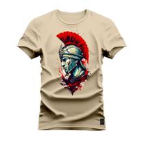 Camiseta Algodão 30.1 Premium Estampada Medieval Guerra