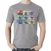 Camiseta Algodão 80's Cassette Tapes - Foca na Moda