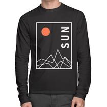Camiseta Algodão Abstract Sun Manga Longa - Foca na Moda Camiseta Algodão Abstract Sun Manga Longa - Foca na Moda