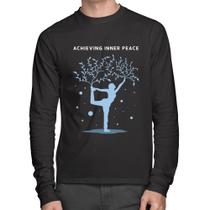 Camiseta Algodão Achieving Inner Peace Manga Longa - Foca na Moda