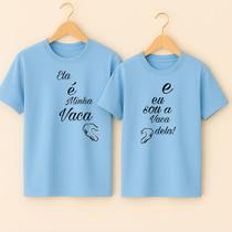 Camiseta Algodão Amizade Estampa Ela é Minha Vaca Eu Sou A Vaca Dela Amigas Bff Fofo Presente