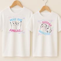 Camiseta Algodão Amizade Estampa Mais Que Amigas Doidas Varridas Meme Engraçado Amigas Doidas BFF Camiseta Algodão Amizade Estampa Mais Que Amigas Doidas Varridas Meme Engraçado Amigas Doidas BFF