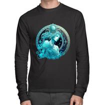 Camiseta Algodão Aquário Sígno Manga Longa - Foca na Moda