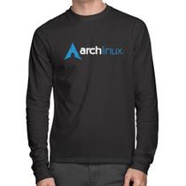 Camiseta Algodão Arch Linux Logo Manga Longa - Foca na Moda