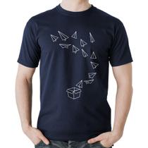 Camiseta Algodão Aviões de Papel - Foca na Moda