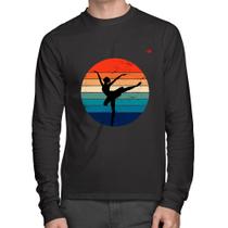 Camiseta Algodão Ballet Vintage Sunset Manga Longa - Foca na Moda Camiseta Algodão Ballet Vintage Sunset Manga Longa - Foca na Moda